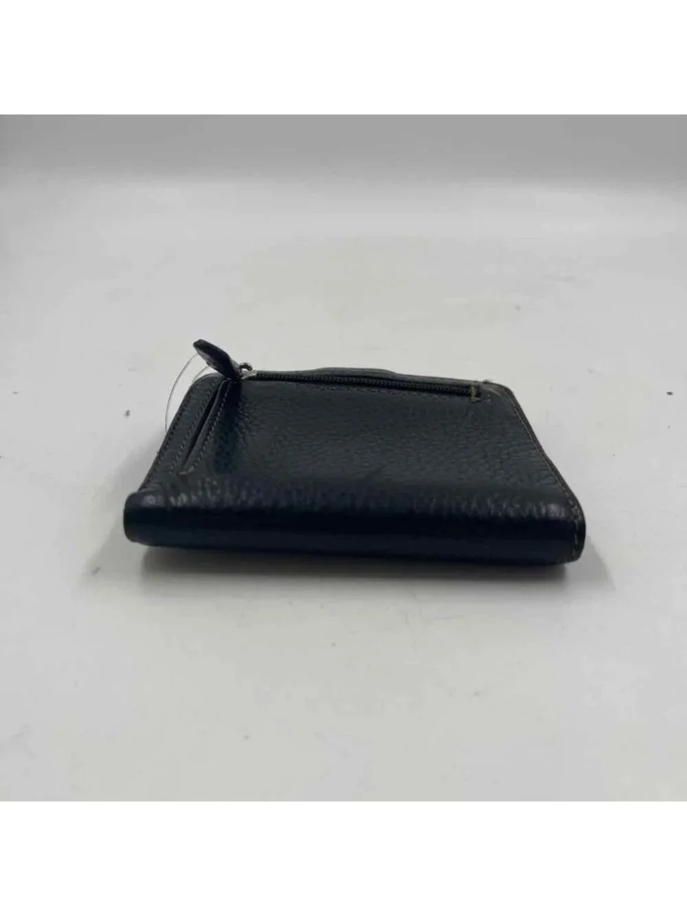 LODIS Women's Black Leather Small Pebbled Wallet